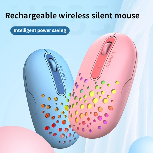Wireless RGB Honeycomb Mouse - Pink  Wireless computer mouse, Gaming mouse,  4g wireless