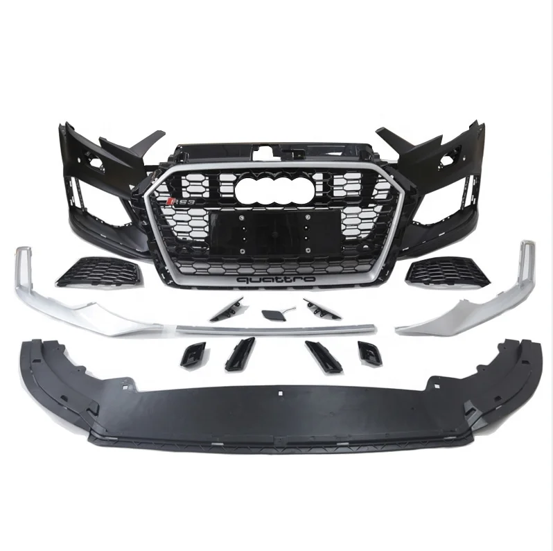 

RS3 Car Auto Body kit For Audis A3 S3 8.5V High quality front bumper with grill for PP ABS Material 2017-2019