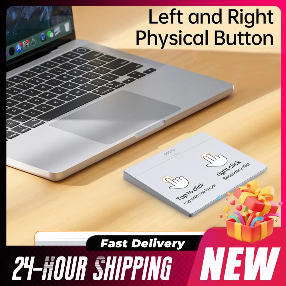 Bluetooth-Compatible Touchpad High Precision Haptic Feedback Wireless Touchpad Wired Precision Trackpad for Desktop Laptop User