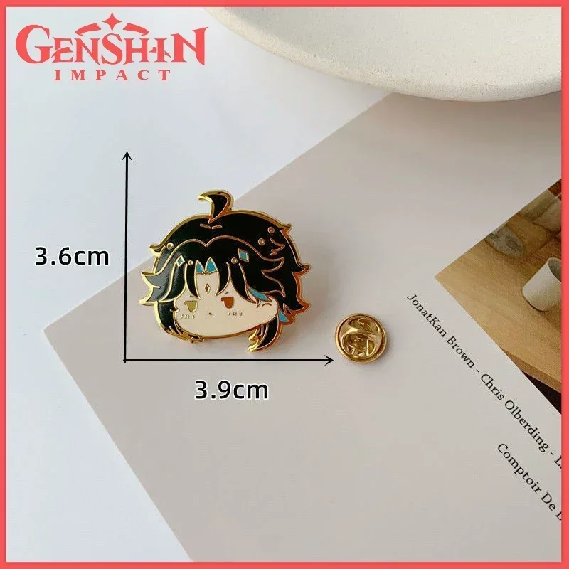 ROKE Genshin Impact Enamel Pins Brooch, Hutao Characters Metal Lapel Pin  Collection, Anime Genshin Impact Keqing Xiao Games Fans Badge Jewelry