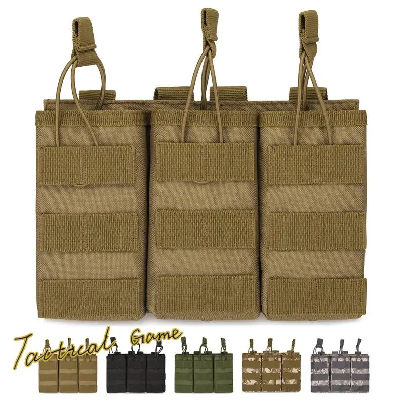 Tactical Trio Bag Tactical Trio Pouch Model Cover Molle Vest Accessory Bag M4 Walkie Talkie Bag