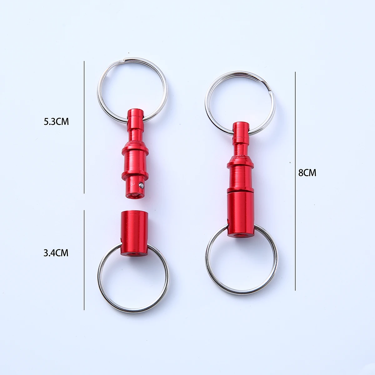 Colorful Detachable Dual Split Quick-Release Key Chains