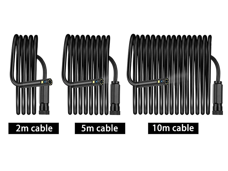 10m Caméra endoscopique HD 1080P IP67, étanche, double objectif, 8