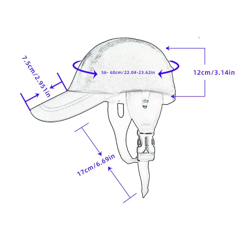 Baseball Caps Adjustable Unisex Sun Hat Camping Hiking Large Head Man Hip Hop Wide Brim Sun Protection