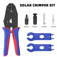 HS-2546B Solar Crimping Tool Kit Including 10 Pairs of Solar Connectors and 2 Spanners Solar Panel Crimper 1