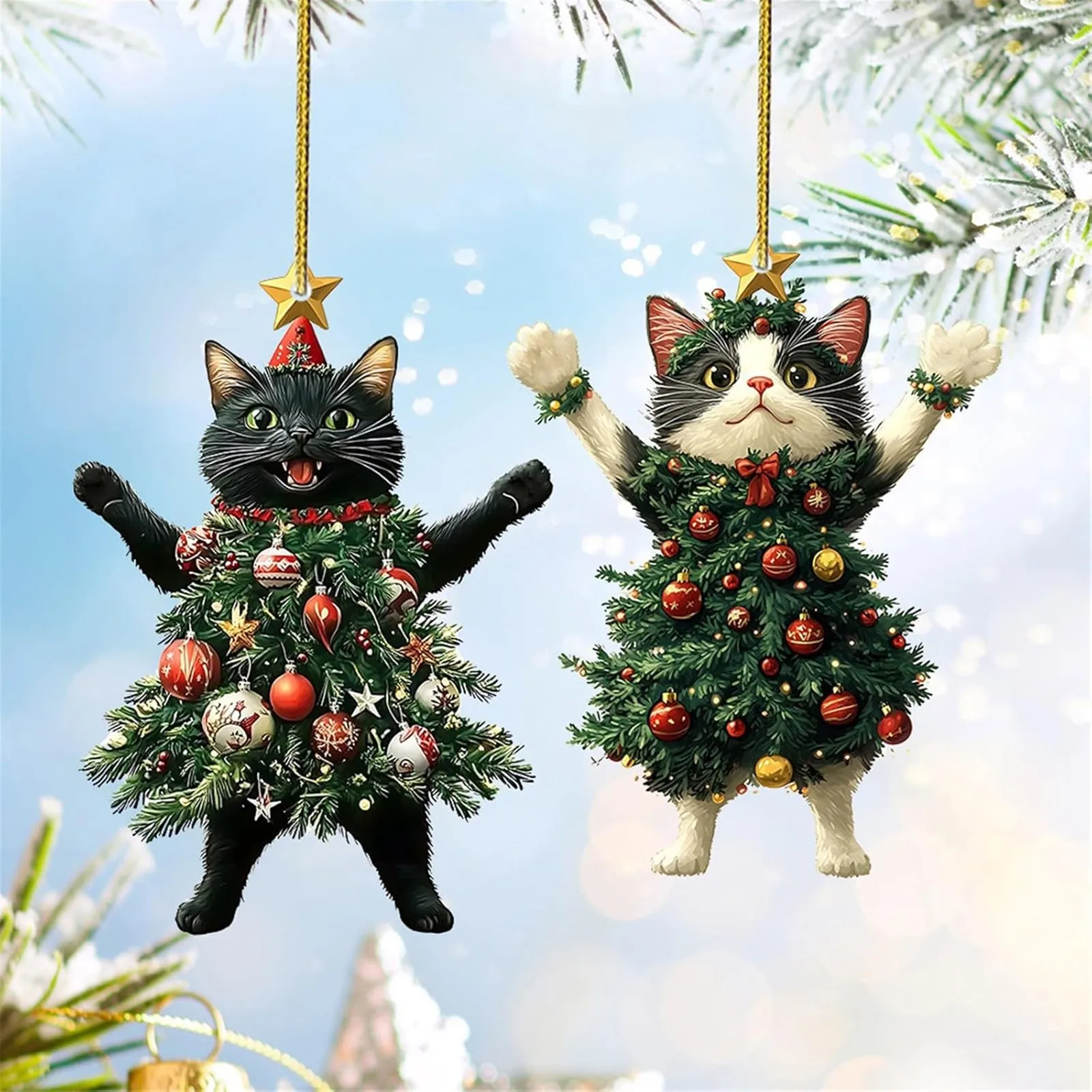 cat-acrylic-christmas-decoration-cute-colorful-hanging-ornament-for-new-year