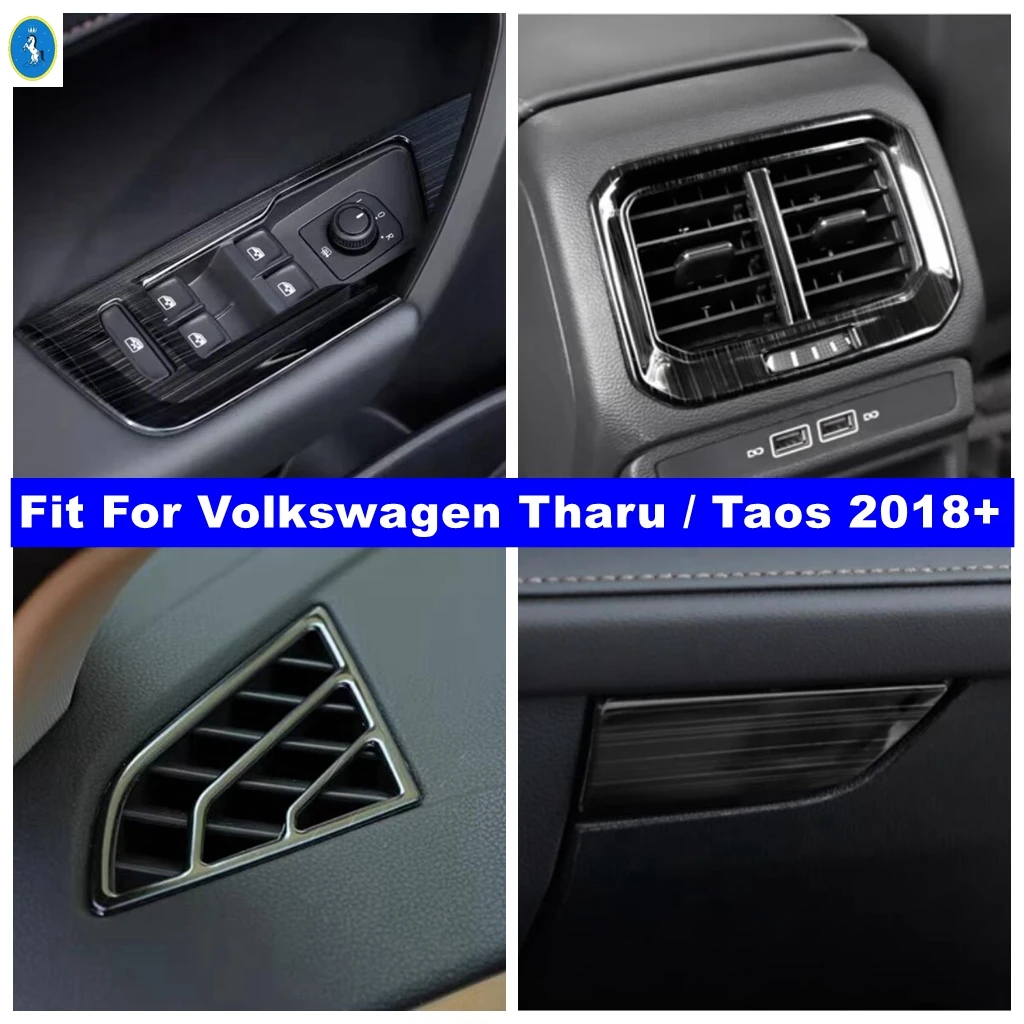 

Upper Air Outlet / Window Lift Button / Glove Storage Box Cover Trims For VW Volkswagen Tharu / Taos 2018 - 2023 Car Accessories