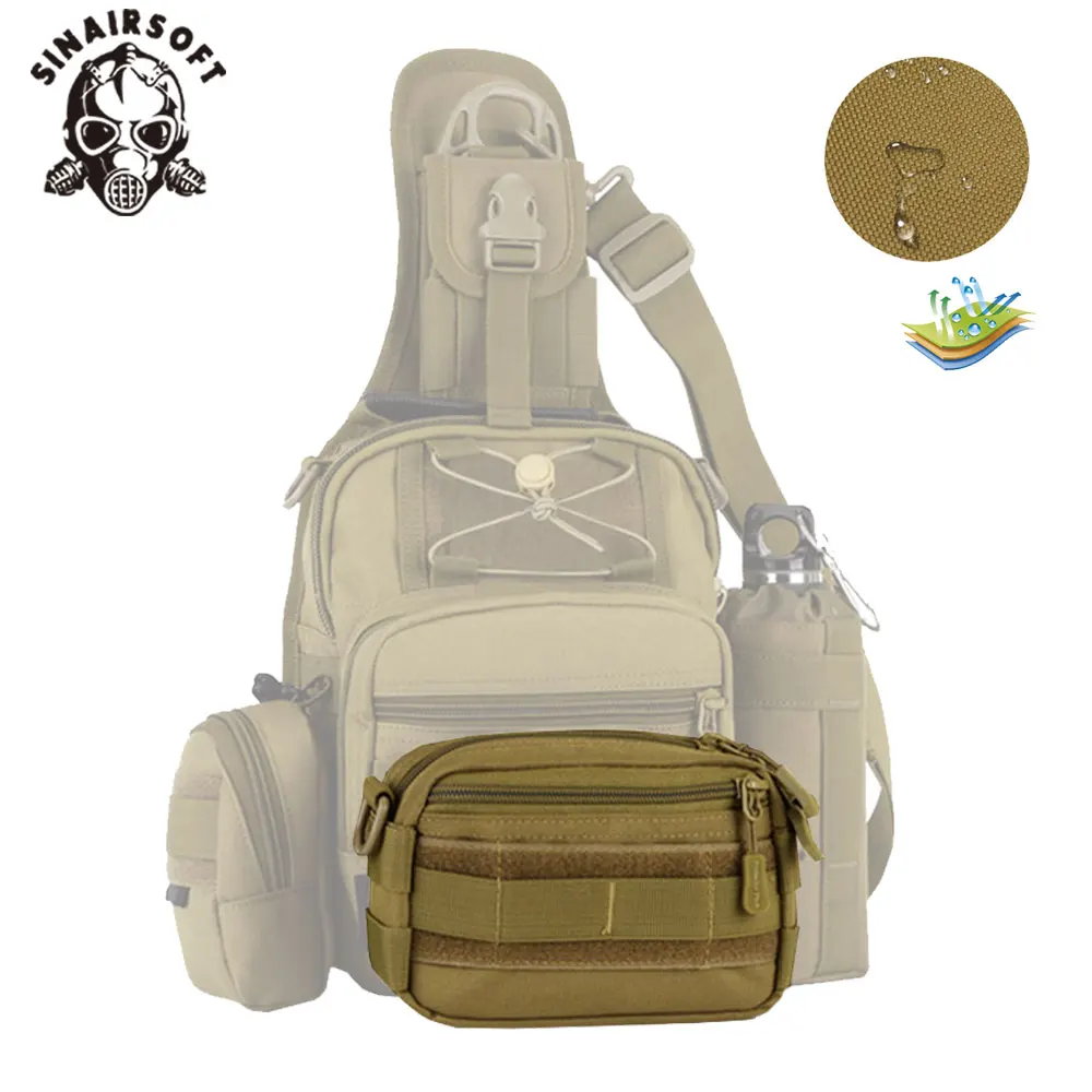 

Tactical Nylon Crossbody Shoulder Bag Waist Pack With MOLLE System Fit Hunting Camping Outdoors Hiking Travel Sports Accesories
