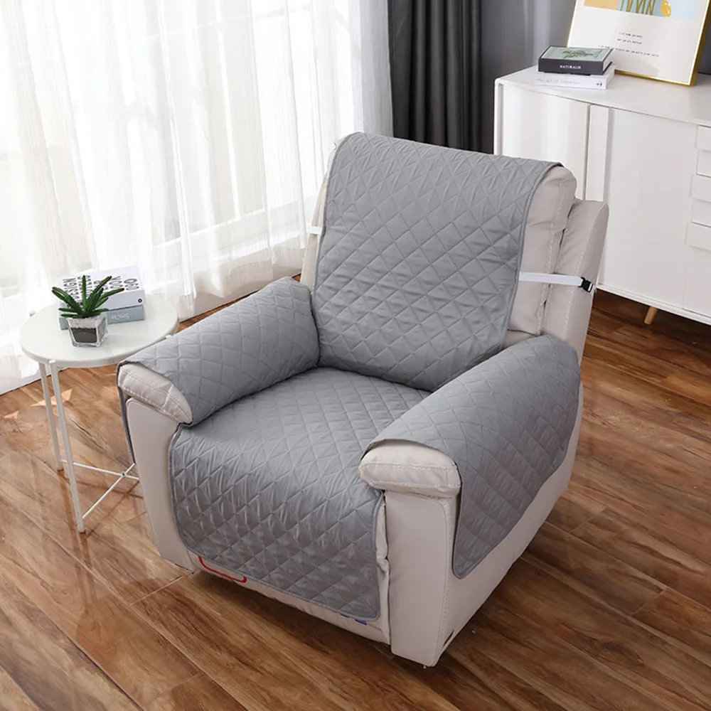 Quilted Anti-wear Recliner Sofa Cover For Dogs Pets Kids Anti-slip Couch Cushion Slipcover Armchair Furniture Protector Washable 2