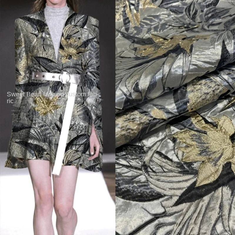 

Woven Jacquard Brocade Fabric for Sewing Metal Wire Relief Suit Jacket Windbreaker Set Fashion Cloth Fabrics Wholesale