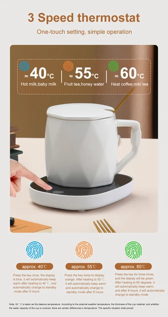 USB Cup Warmer Coffee Milk Tea Water Mug Heater Temperature Adjustable  Heating Coaster For Home Office Winter Automatic heating - AliExpress