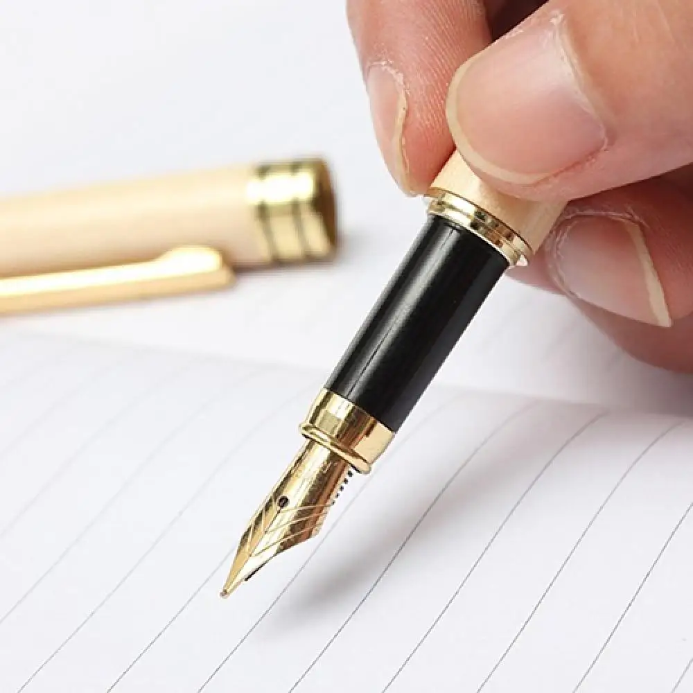 Fountain Pen Wood Fluent Writing Student Teacher Birthday Pen Signature Pen Ink Decoration Writing Office Stationery Business