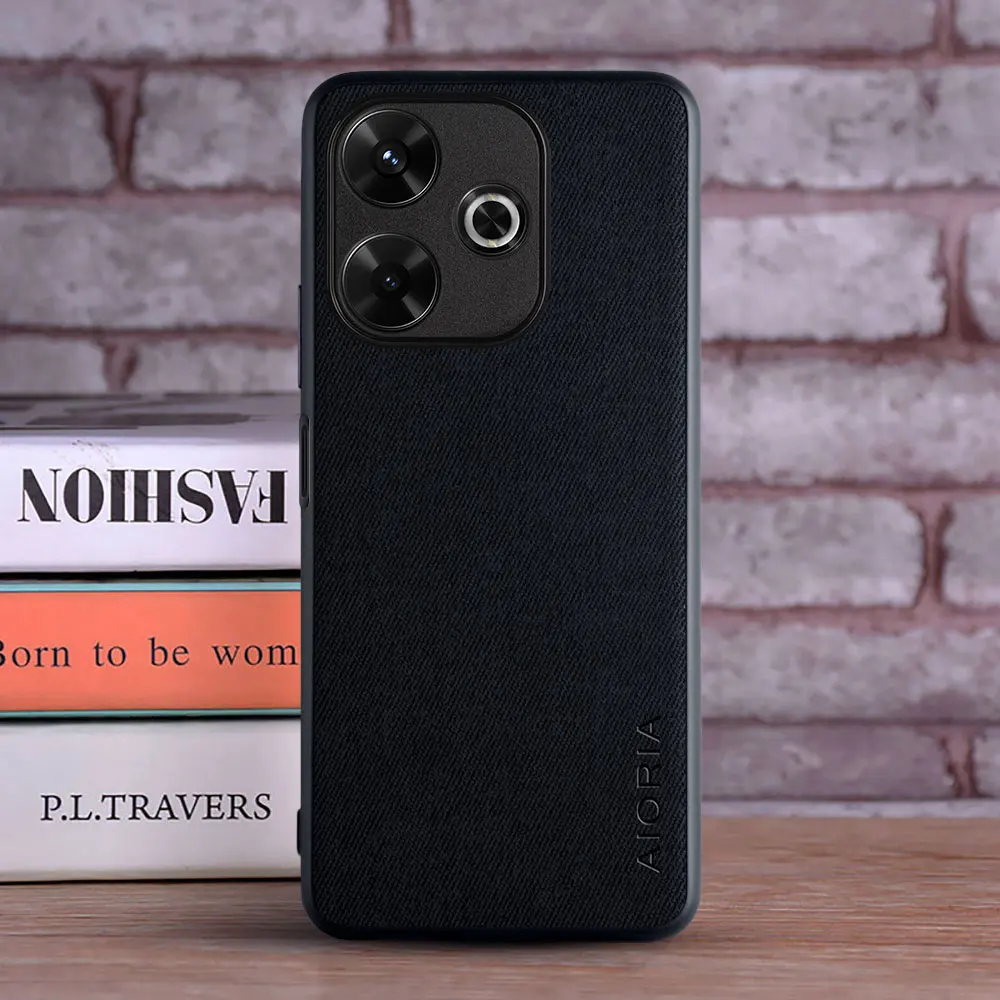 Luxurious Textile Leather Skin Phone Cover - Elegant Case
