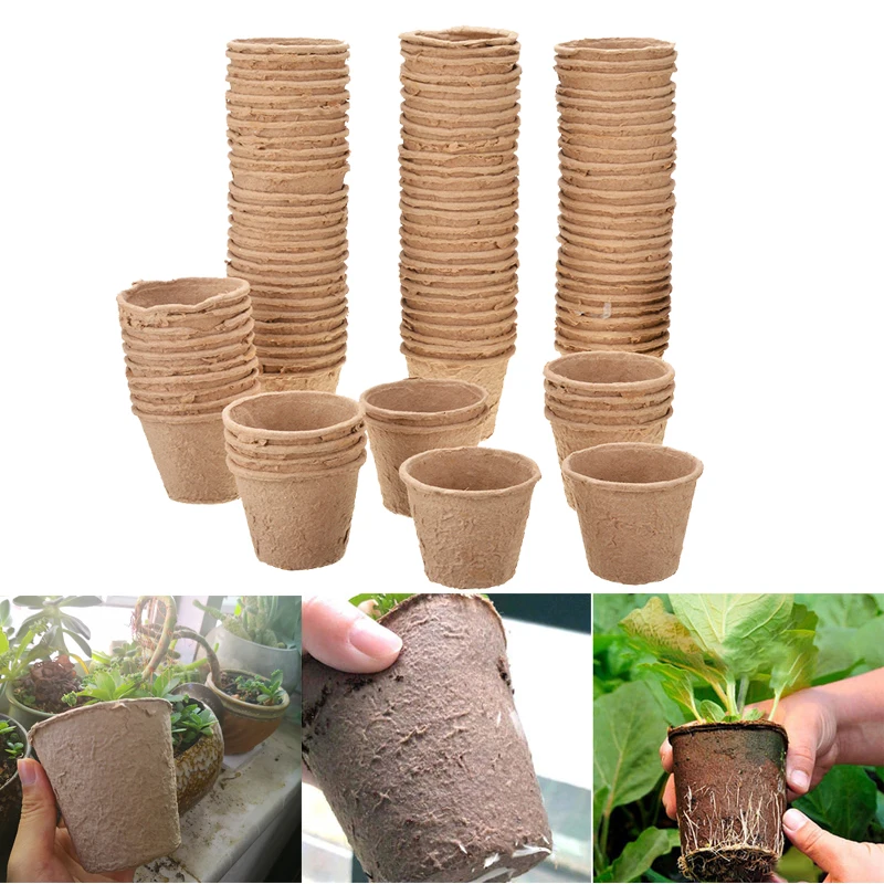 

8cm Paper Pot Plant Starting Flower Nursery Cup Kit Organic Biodegradable Eco-Friendly Home Cultivation Garden Supplies Tools B3