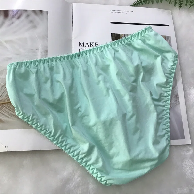 Gay Underwear Milk Silk Men's Briefs Super Soft Comfortable Shorts Sexy Exotic Mid Waist Men Underpants 3