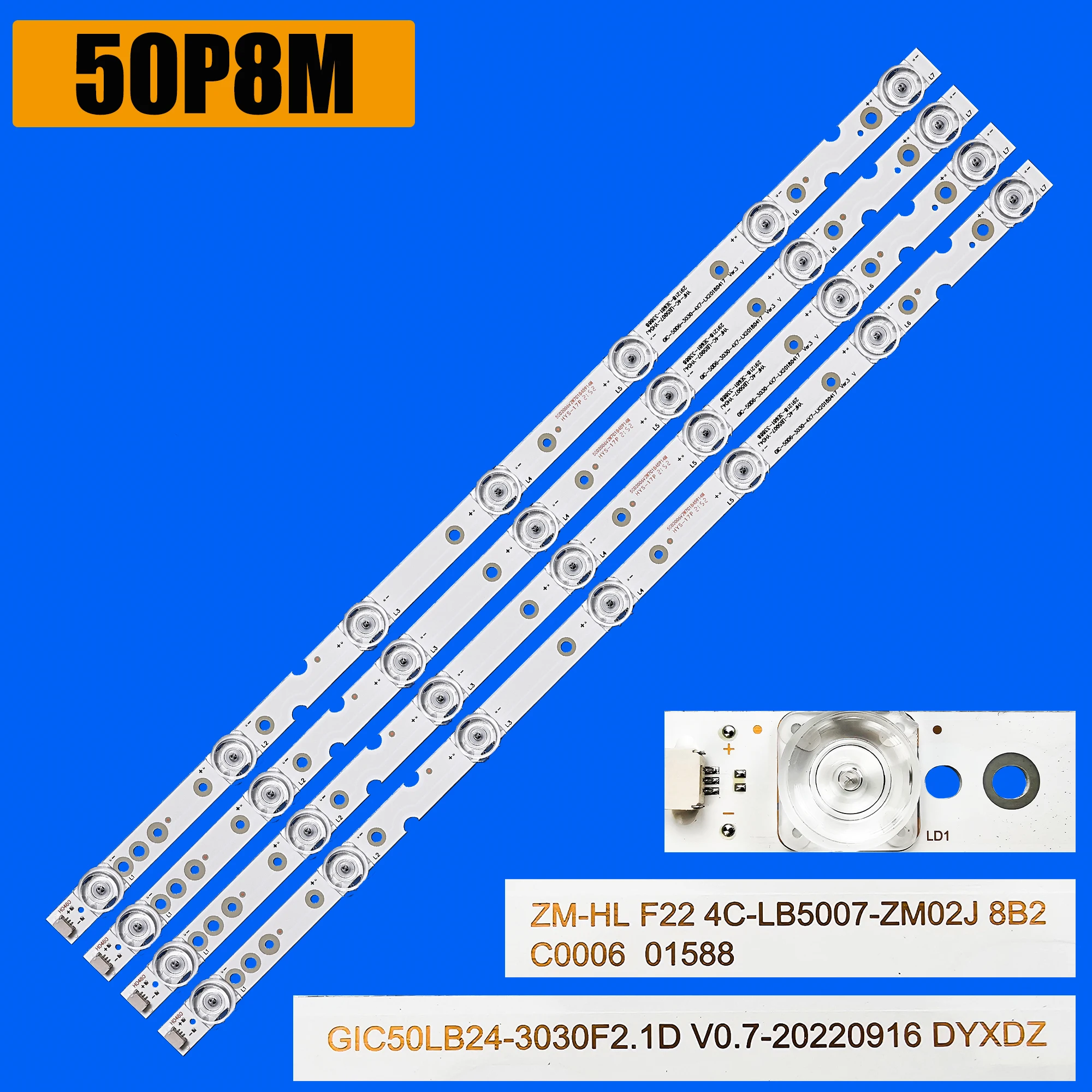 Светодиодная лента подсветки для 50DB600 50EP640 50EP600 50UE6400 50UE6420 50UE6400W 50UD6306 50UD6336 YHF-4C-LB5007-YH04J