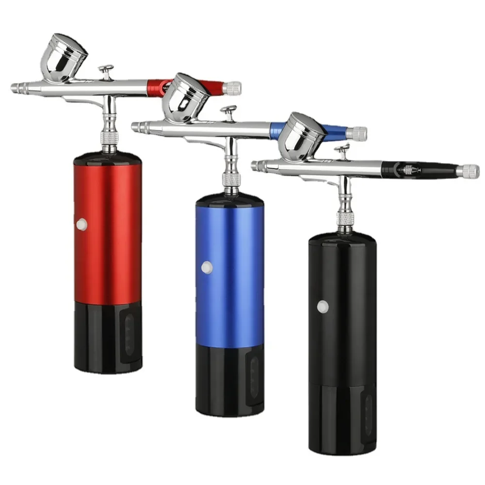 

Dual Action Cordless Airbrush Compressor High Pressure Spray for Art Gun Beauty Salon Makeup Nail Tattoos Cake Tools