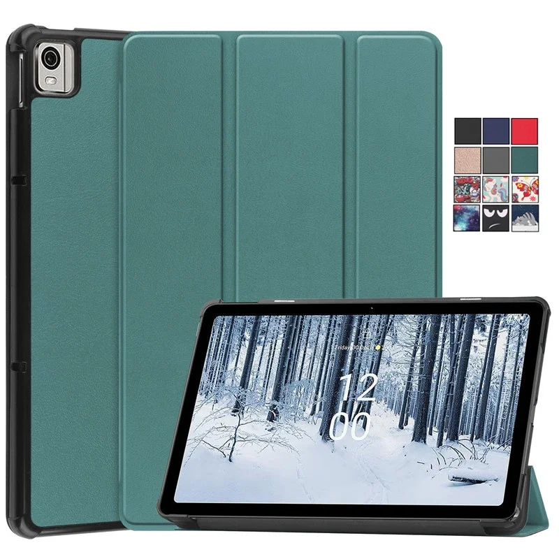para Nokia T21 t 21 T20 Case 2023 10.4 Polegada de Couro do Plutônio Tri-dobrável Suporte Magnético Flip Capa para Funda Nokia T21 2023 Tablet Crianças