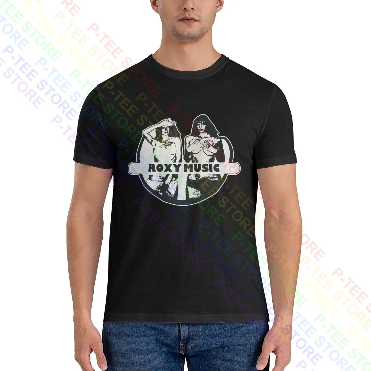 Roxy Music Country Life T-Shirt A Trefoli Brian Eno T-Shirt Design Carino Classic Confortevole Tee