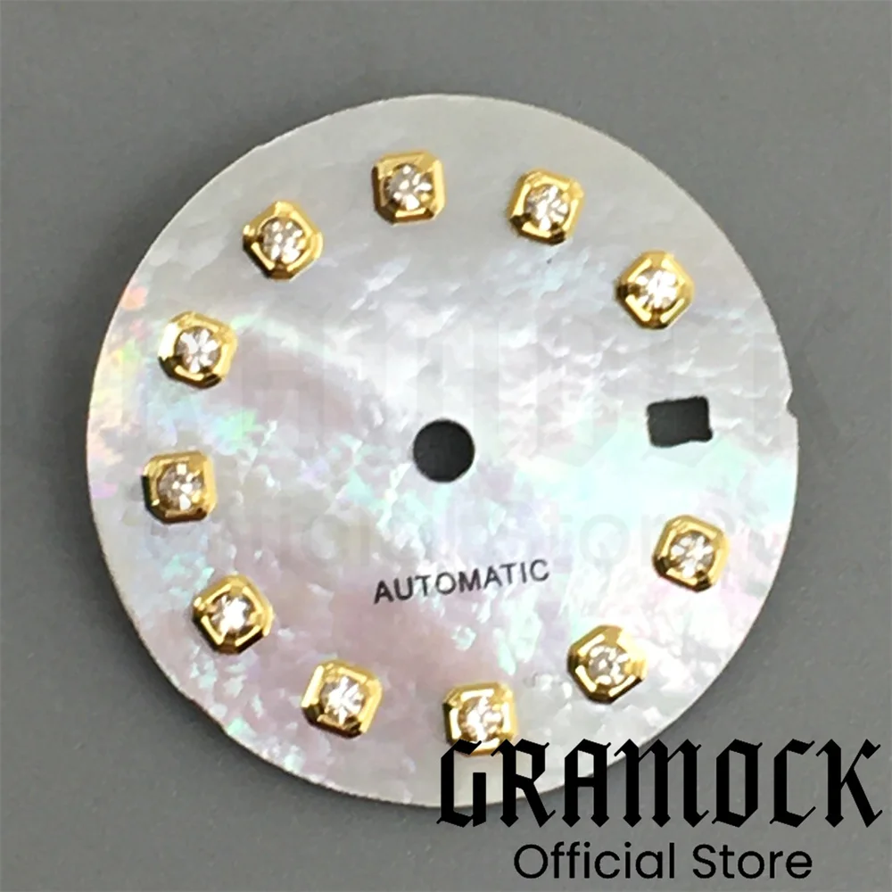 Multicolor Sunburst Gradient Watch Dial with Diamond Markers and Date Window for Automatic Women's Watch