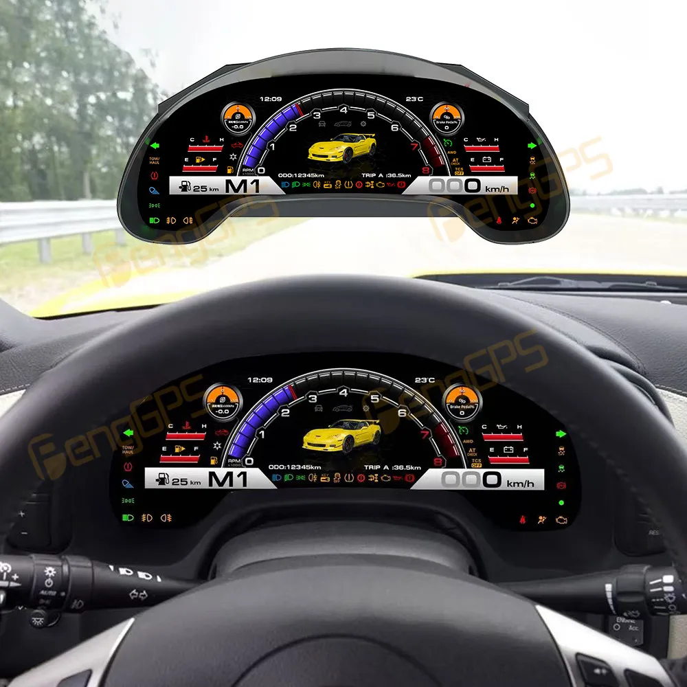 Panel de Instrumentos Digital LCD para Chevrolet Corvette 2005-2013, Velocímetro, Odómetro, Pantalla de Tablero 1