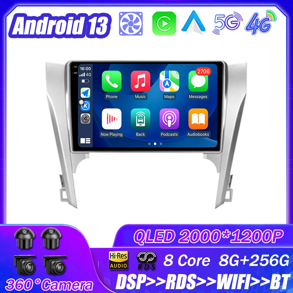 

for Toyota Camry 8 50 55 2011 - 2014 Car Android 13 Radio Multimedia Player Navigation Stereo GPS Auto Head Unit No 2 Din DVD