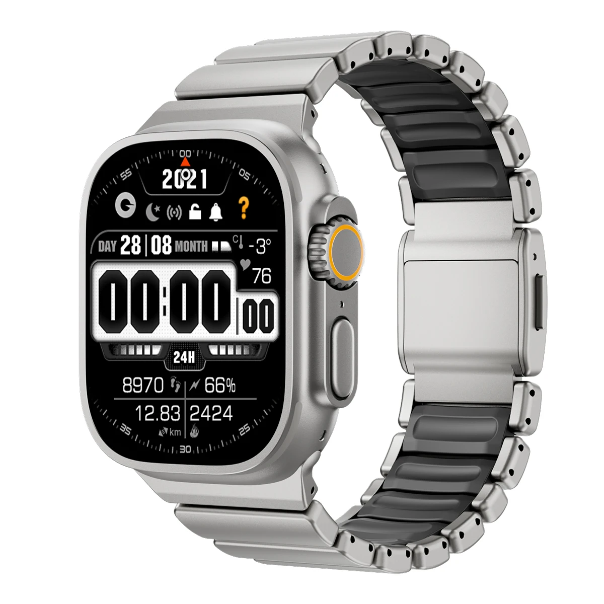 Titanium Silicone Magnetic Strap for Apple Watch Ultra 3/2 49mm thumbnail 3