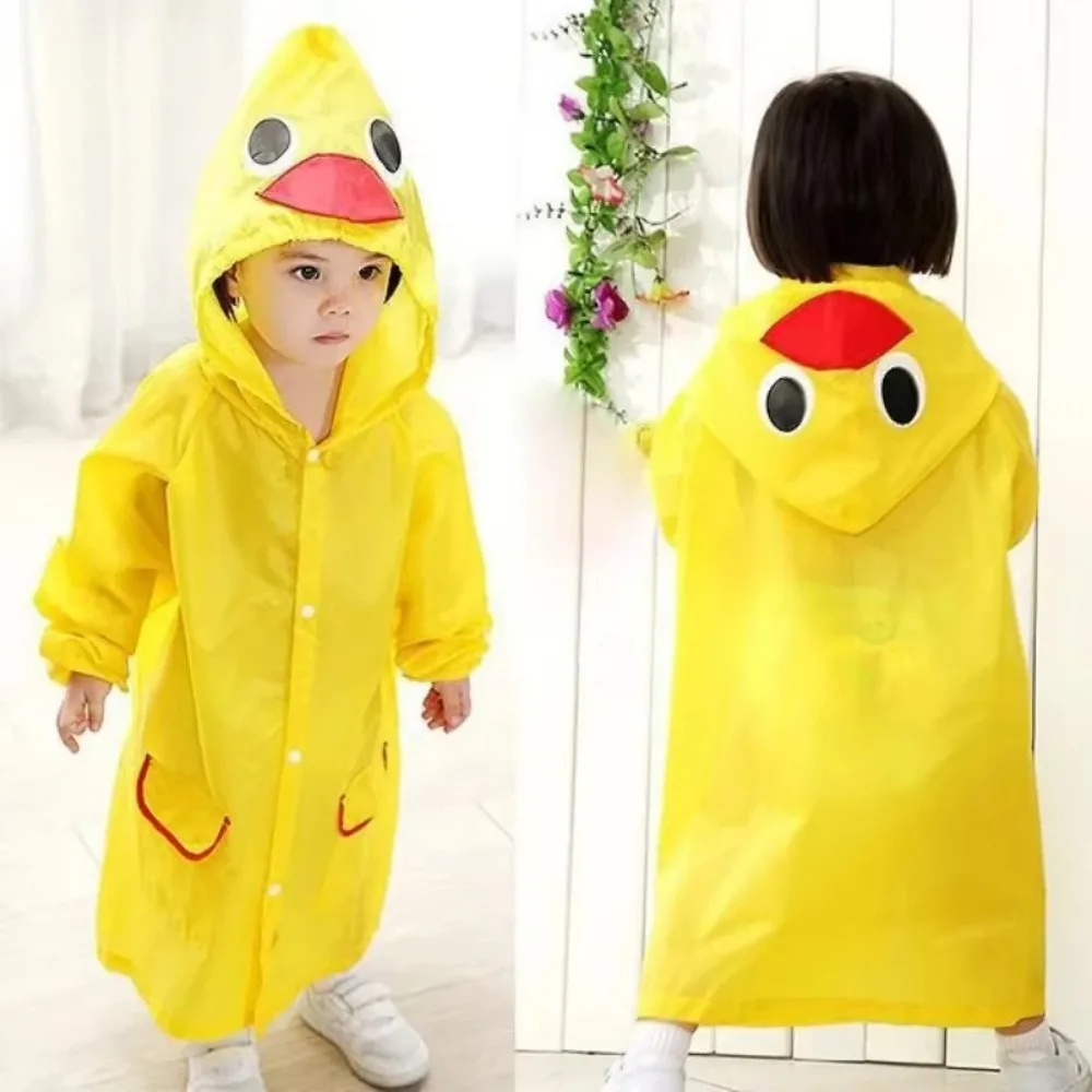 Raincoat Poncho Kids Cartoon Animal Style Solid Color Waterproof Folding Portable Raincoat Rain Children Rainwear Student