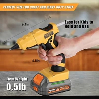 7mm Cordless Hot Glue Gun Compatible with Dewalt 18V 20V MAX Battery Full Size DIY Repair Tool Christmas Gifts(tool only) 2