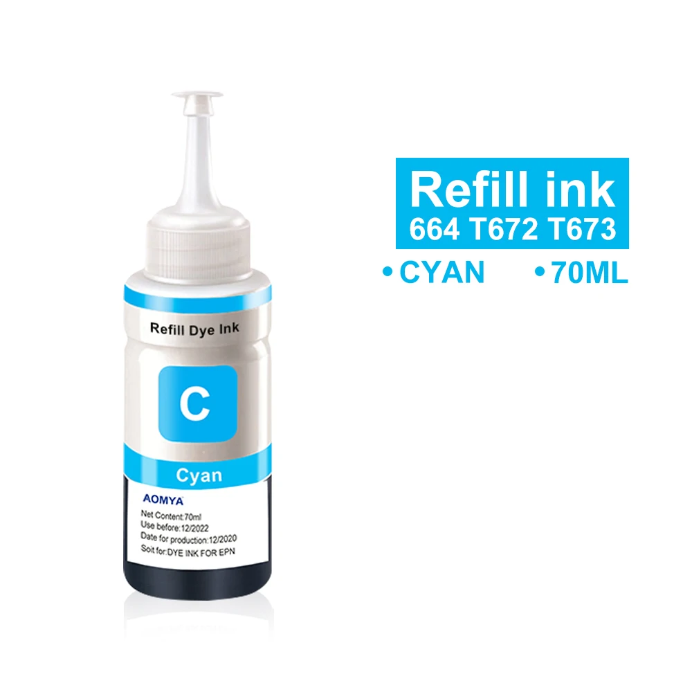 Recarga Tinta de Tinta para Impressora Epson 664 T673 L800 L805 L810 L850 L565 L1800 L3150 3100 T6731 T6732 T6733 T6734 6735 T6736 - Imagem 4