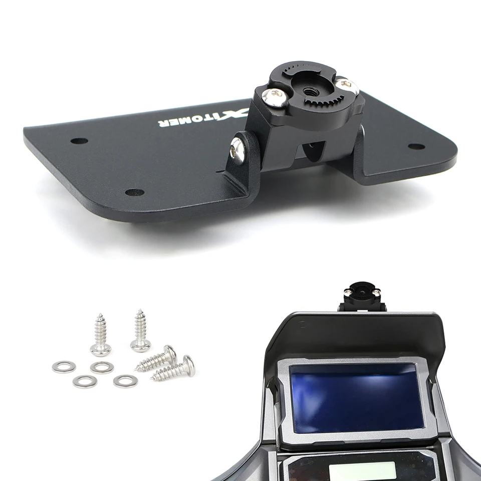 Soporte De Placa De Navegación Para Honda NT1100 (2022-2024) - Expansión Para GPS Y Teléfono, Aluminio Y Acero, Negro