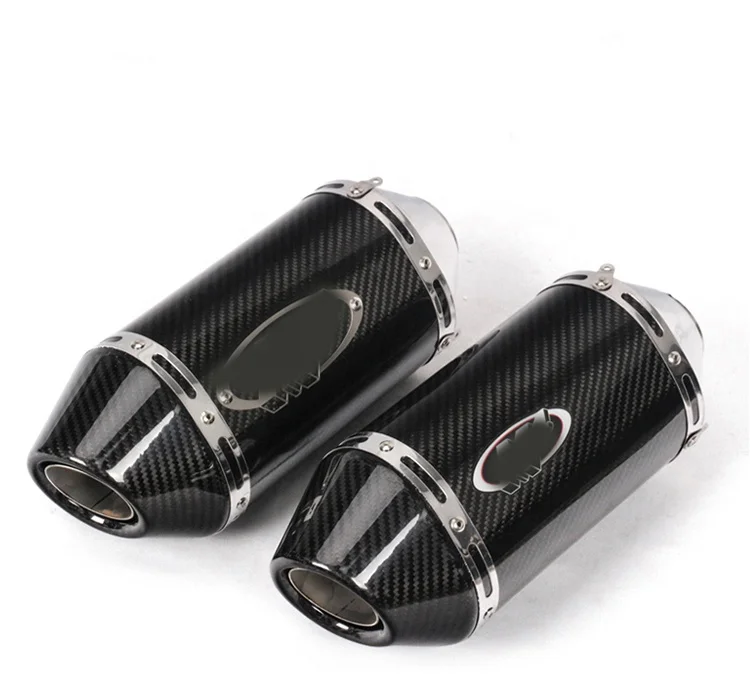 

REALZION Motorcycle Racing Exhaust Muffler Carbon Fiber Modified Pipe For Universal 51MM