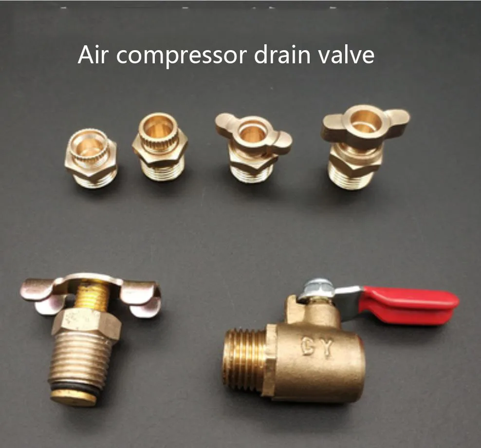 Air Compressor Copper Drain Valve Drain Plug Air Pump Accessories