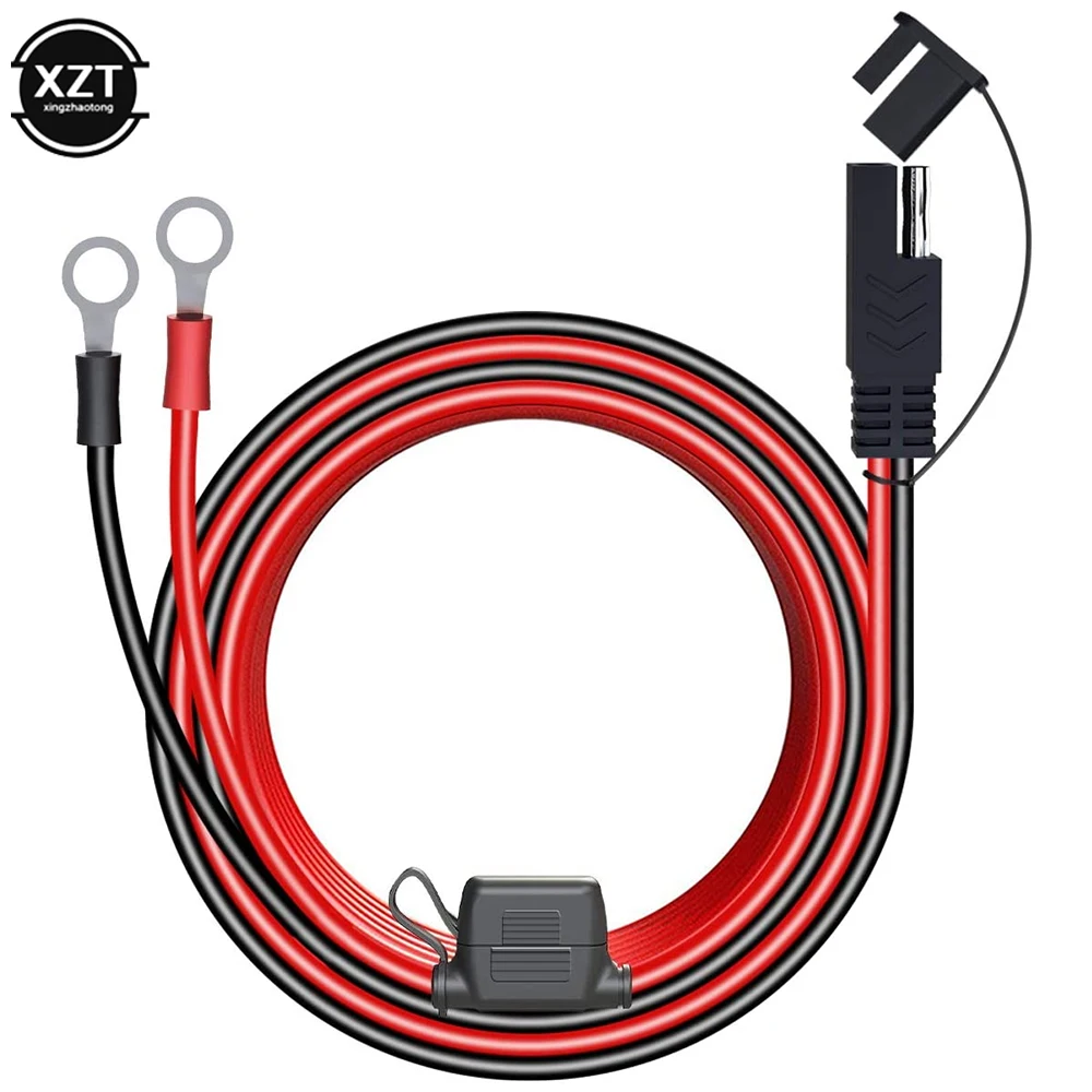 Quick Release SAE Cable With Fuse Ring Terminal O Ring Connector Battery Charger Extension Adapter Wire 16AWG Ring Terminal