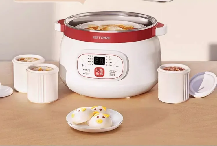 Description Picture 3 of item220V Automatic Ceramic Electric Stew Pot Large Capacity Double Ceramic Slow Cooker for Home Soup Making