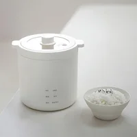 Olayks cuiseur à riz 1.2L cuiseur électrique multifonctionnel 25min cuisson rapide pour dortoir bureau Mini marmite électrique Portable 3