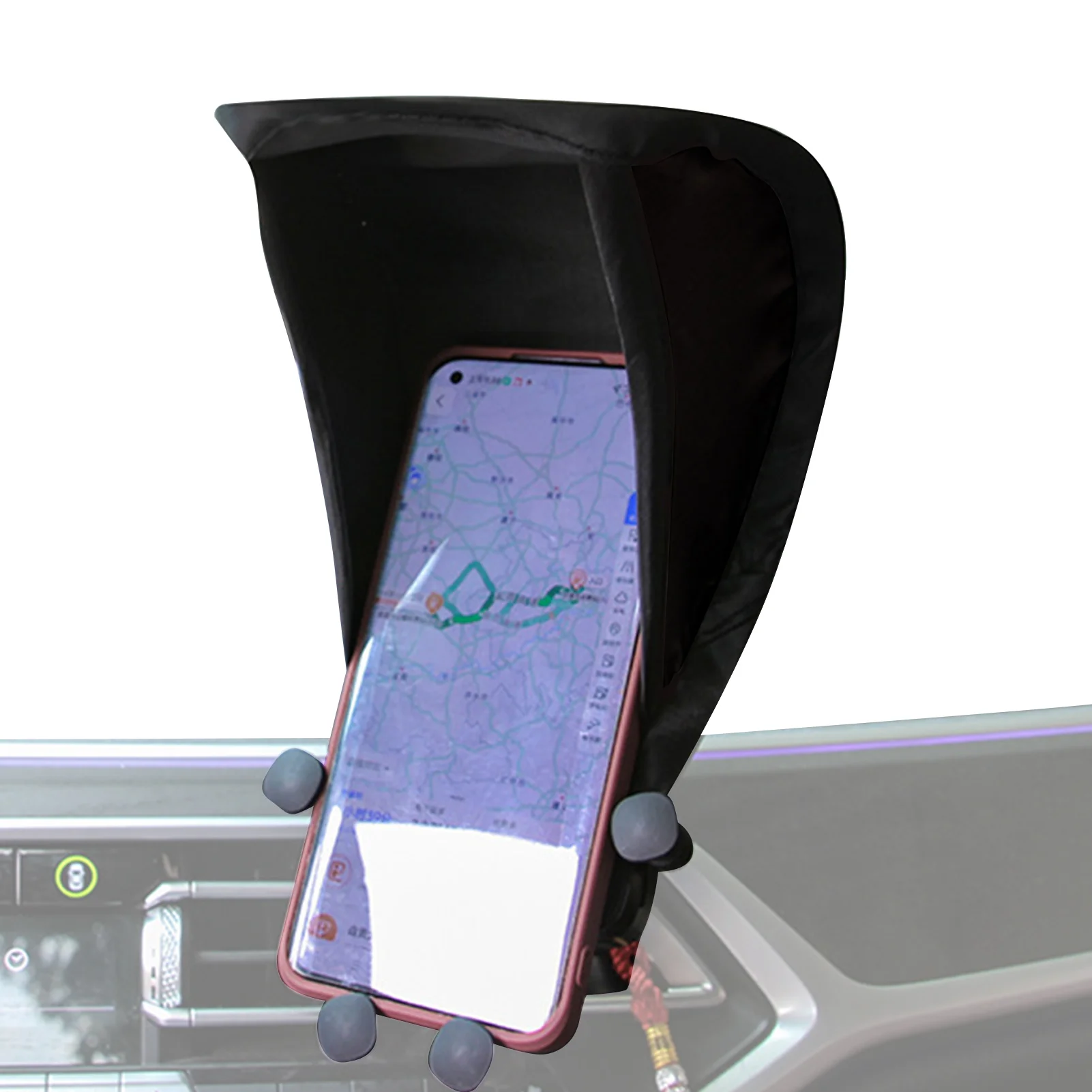 Phone Sun Shade Glare Blocking Phone Sun Protection Umbrella Phone Sun Shield Motorcycle Car Interior Phone Stand Accessories