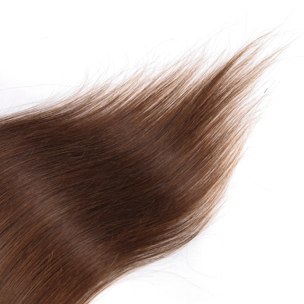 Brown Clip In Hair Extensions 100% Human Hair Clip Brazilian Remy Hair Extensions For Women Clip-On HairPiece 12 to 18 Inch #4