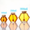 100ml/220ml/380ml Bamboo Wood Cover Hexagonal Glass Jar with  Stirring Dipper Hexagon Honey Container Storage Bottle 1