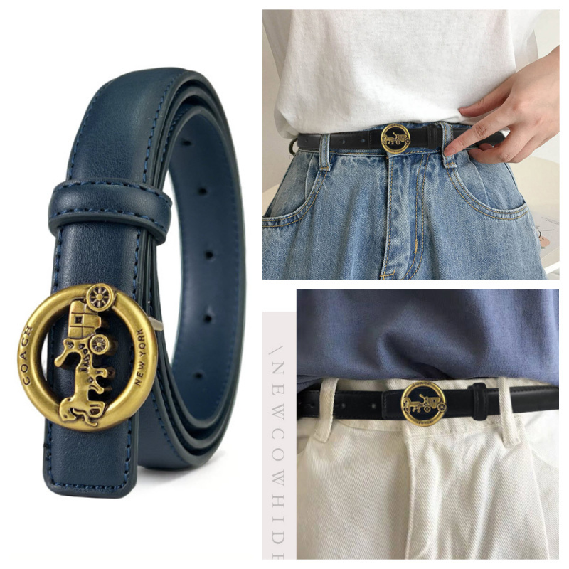 2025 Fashion high-end women's belt, high-quality gold buckle, stylish and simple style, with jeans, skirts, top women's belts.