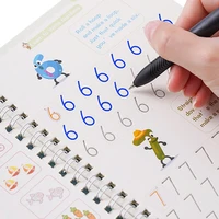 Age 3-8 Magic Practice Copybook Pen Preschools Kids Calligraphy Notebook Children Reusable English Writing Book 1