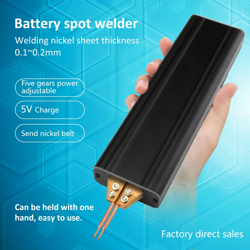 

DIY Mini Spot Welder 5 Gears Adjustable Portable Handheld Spot Welding Machine Charge Lithium Battery Spot Welding