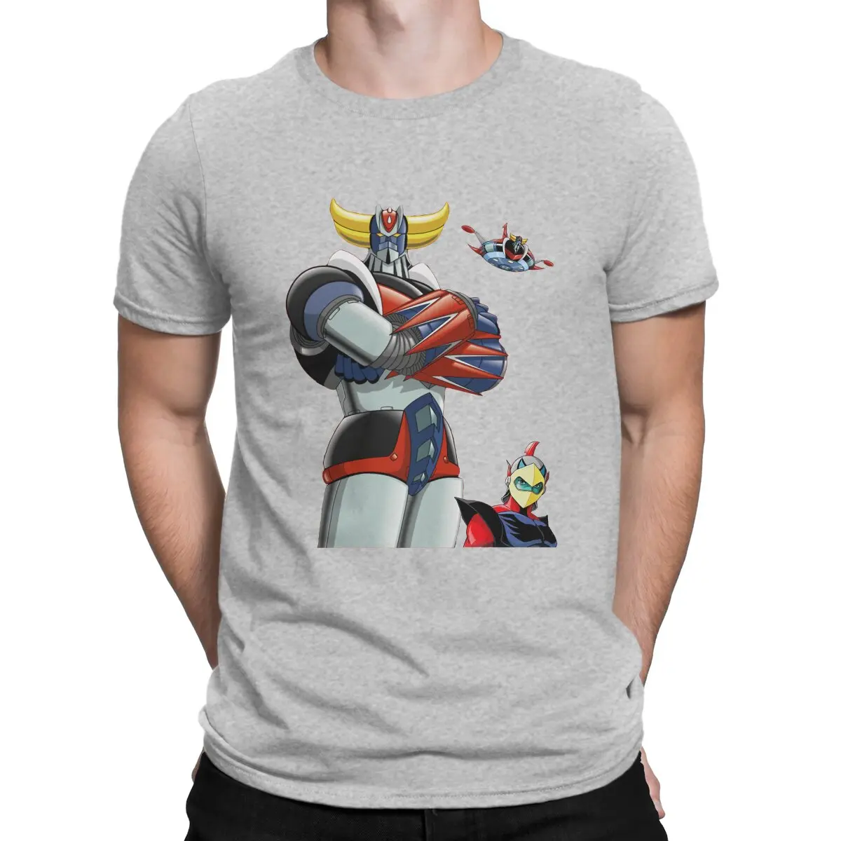 thumbnail image 1 of Camiseta Goldorak para hombre, diseño de robot OVNI Grendizer Actarus, divertida camiseta de manga corta con cuello redondo, de algodón., 1 of 7