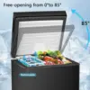 FLAME Chest Freezer 2.8 Cubic Feet, Small Deep Freezer with Basket, Adjustable Temperature, Energy Saving, Top open Door Mini Co 3