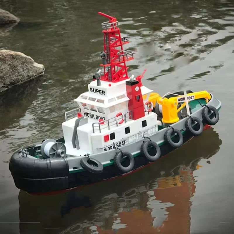 Rc Speedboat 2.4g Wireless  Remote Control Rescue Speedboat Simulation Fire Rescue Boat Spray Boat Children'S Outdoor Toy Gifts 2