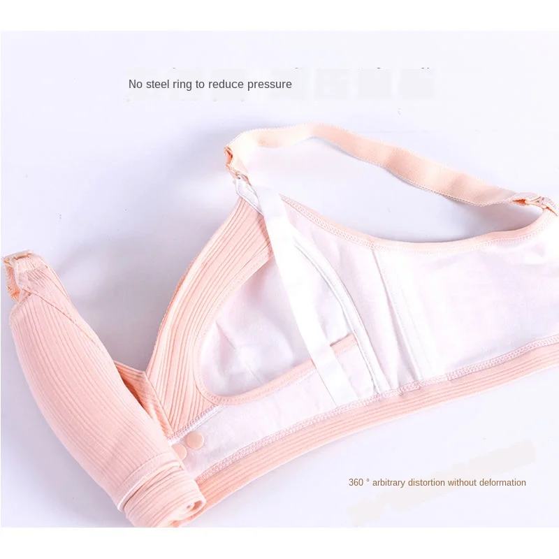 New Cotton Nursing Bra Natural Color Summer Breathable Breastfeeding Bras for Women Maternity Bra Plus Size Pregnancy Clothes 5
