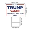 2024 Yard Signs 18 X 12 Inches Double Printing Make America Great Again Trump Us Presidential Campaign Outdoor Insert Sign 5