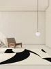 Large Living Room Carpet Black White Carpets For Bedroom Bedside Floor Mat Modern Abstract Line Rug Home Decoration Rugs 거실 카펫 4