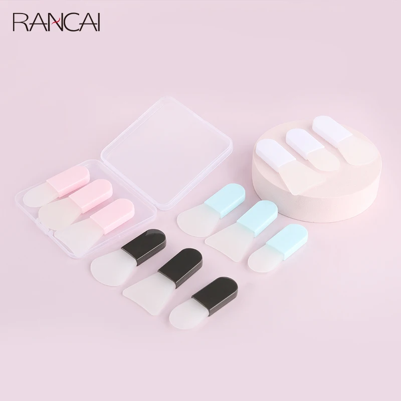 실리콘 마스크 브러쉬 메이크업 페이셜 페이스 크림 만들기 도구 미니 휴대용 여..