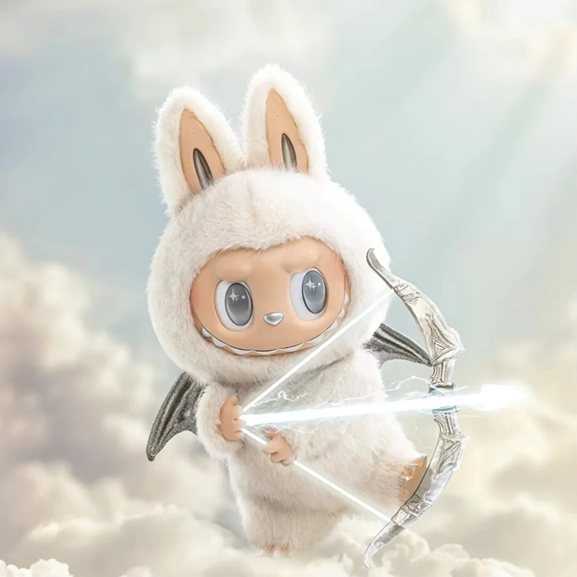 LABUBU Labubu ZIMOMO ラブブ Angel キーホルダー 新品】LABUBU エンジェルシリーズ ラブブ天使 ぬいぐるみ